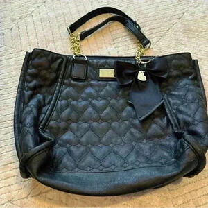 Elegant Black Quilted Tote Bag